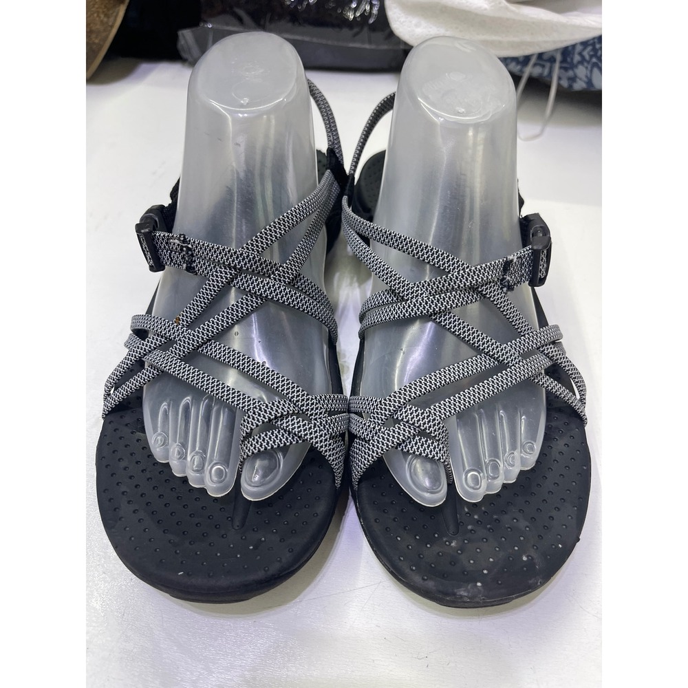 Skechers Outdoor Lifestyle Strappy Sport Sandals Black White Women 11